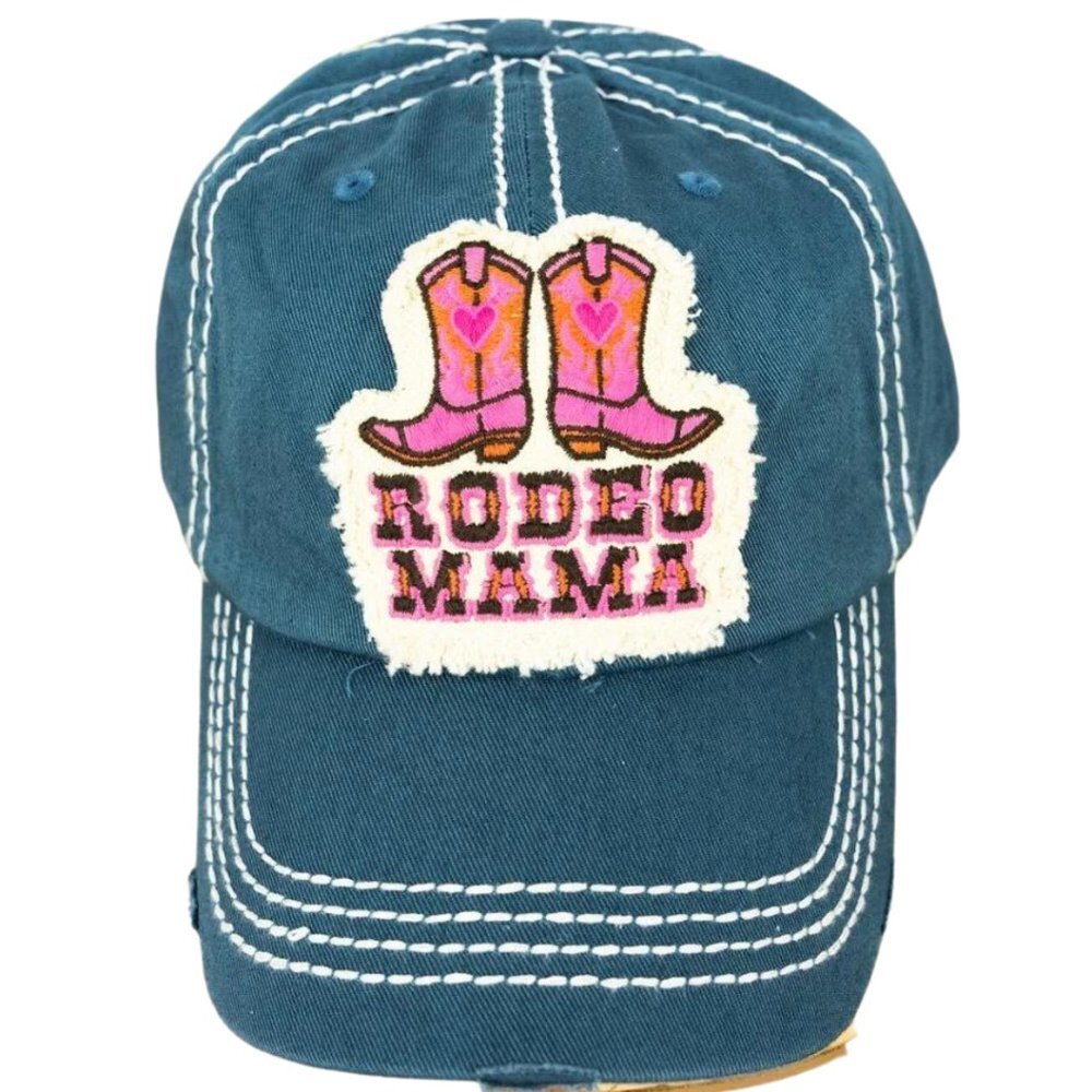 KBETHOS Blue Rodeo Mama Distressed Baseball Cap Hat NWT